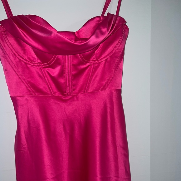 NEON PINK MINI DRESS - Picture 2 of 3